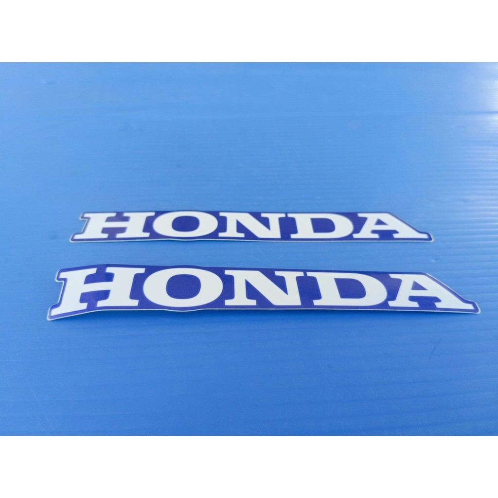 87130-KPH-650ZC/2สติ๊กเกอร์HONDAติดบังลมซ้ายขวา(110มม.)แท้HONDA Wave125R ติดรถสีน้ำเงิน (สีขาวพื้นน้