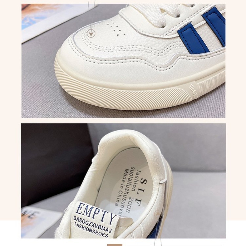 IELGY ระบายอากาศสีขาวฤดูร้อน 2025 ใหม่รองเท้าผ้าใบแบนนักเรียน บาง อินเทรนด์กีฬารองเท้าลําลอง