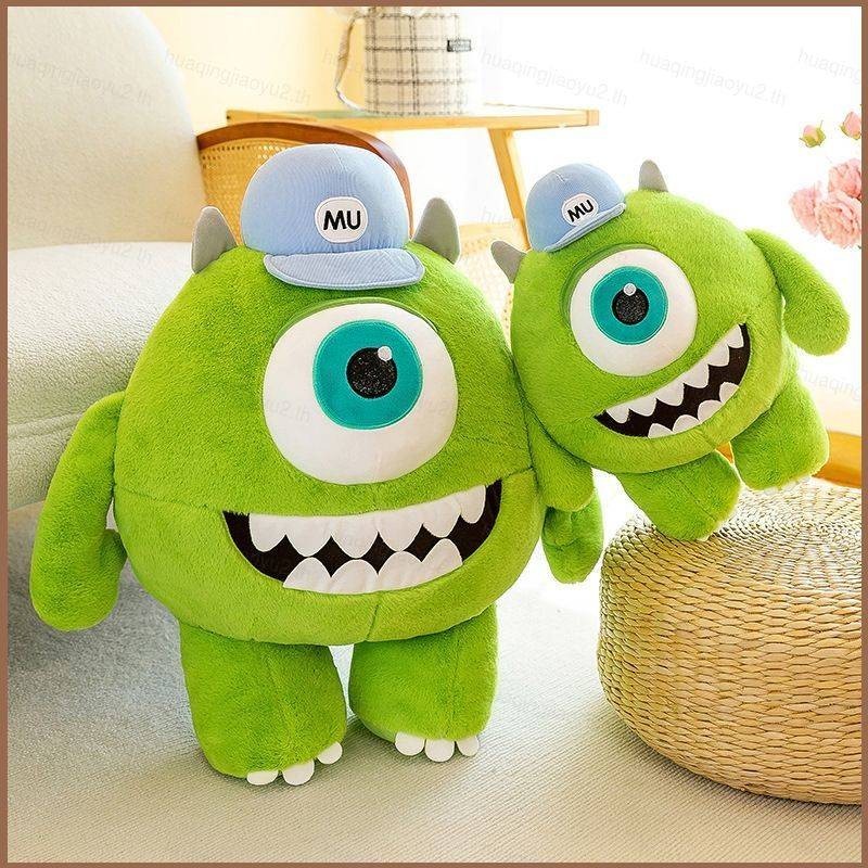 60 ซม.มอนสเตอร์ University Mike ตุ๊กตาตุ๊กตาของขวัญเด็กโยนหมอน Michael Wazowski ตุ๊กตาของเล่นสําหรับเด็ก