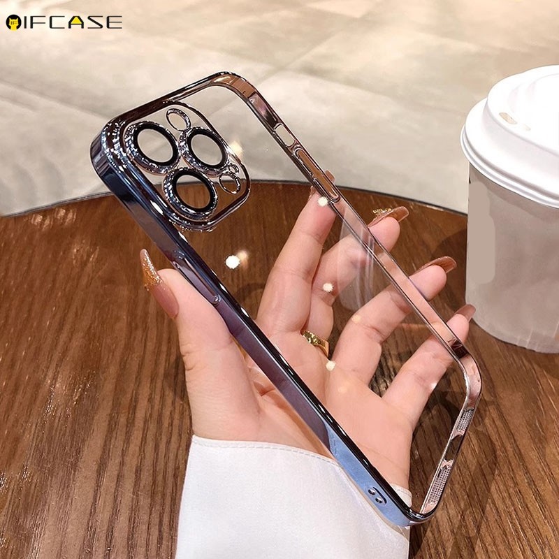 สําหรับ OPPO Reno 7 5 Pro 4 SE Lite 7Z 6 6Z 5Z 5K 4Z 3 2Z 2F 2 Z 4G 5G เคสโทรศัพท์หรูหราชุบเงา Shining ธุรกิจ Simple โปร่งใสซิลิโคนนุ่มกรณีฝาครอบ ราคา ถูกที่สุด ดีลบีเคเค แกลเลอรีภาพที่ 6
