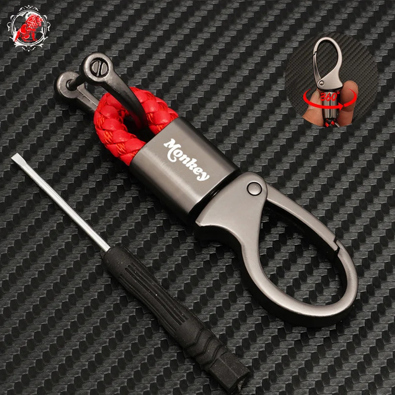 สําหรับ Honda Monkey Z125 Casual classic 2024 พวงกุญแจพวงกุญแจ Lanyard Chain Key แหวน Key ผู้ถือรถจักรยานยนต์อุปกรณ์เสริม