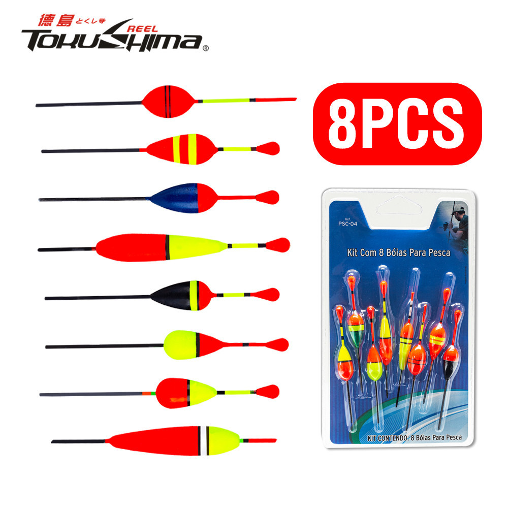 Professional แนวตั้งทุ่นตกปลาลอย 8 ชิ้น/เซ็ตตกปลา Lure Bobber น้ําจืดน้ําเค็มอุปกรณ์ตกปลาสําหรับตกปลากลางแจ้ง