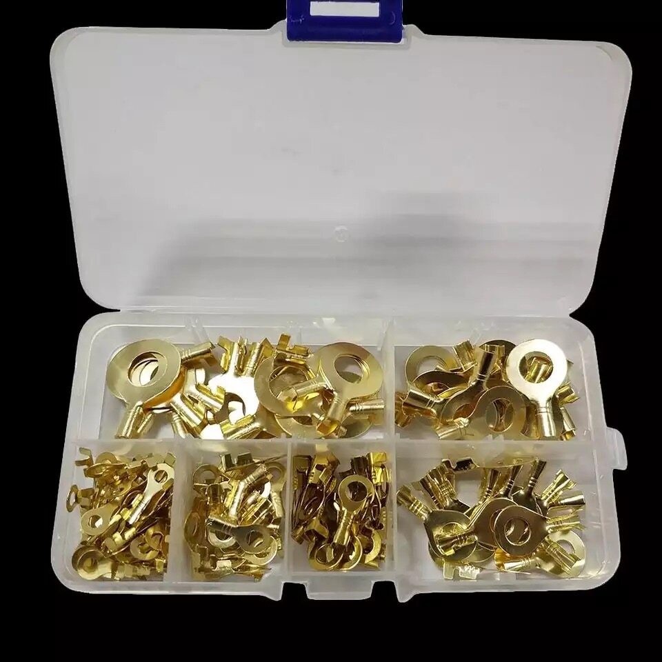 อุปกรณ์เสริมขั้วกระสุนทองเหลือง + ซ็อกเก็ตพลาสติก 50 ชุด( 200 ชิ้น )4.0มม หางปลาต่อสายไฟ12 - รูปที่ 7