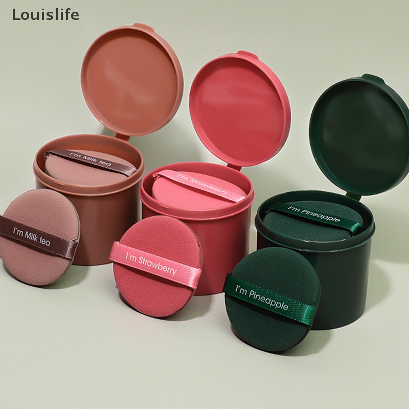 Llph สตรอเบอร์รี่ชุดพัฟเครื่องสําอางสองด้านผู้หญิงฟองน้ําแต่งหน้านุ่ม Make Up เครื่องมือ LLP