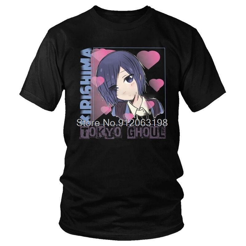 Ghoul Tokyo Touka Kirishima T เสื้อสําหรับชายผ้าฝ้ายพิมพ์เสื้อยืด Streetwear Tshirt แขนสั้นอะนิเมะญี