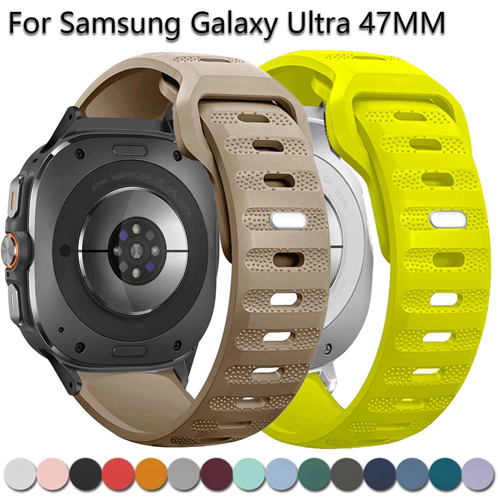 สายซิลิโคนสําหรับ Samsung Galaxy Watch Ultra 47 มม.Quick Fit Sport Breathe สร้อยข้อมือสําหรับ Galaxy Watch 7Ultra 47 มม.Smartwatch Band
