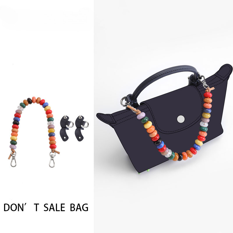 ห่วงโซ่ตกแต่งลูกปัดสําหรับ Longchamp Mini Bags Into Colourful Handheld Non Destructive Modificationshoulder Straps