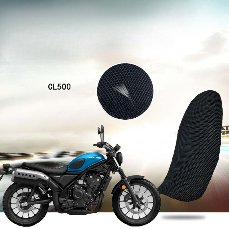 รถจักรยานยนต์ Anti-Slip 3D ผ้าตาข่ายป้องกันเบาะรองนั่งสําหรับ Honda CL500 cl250