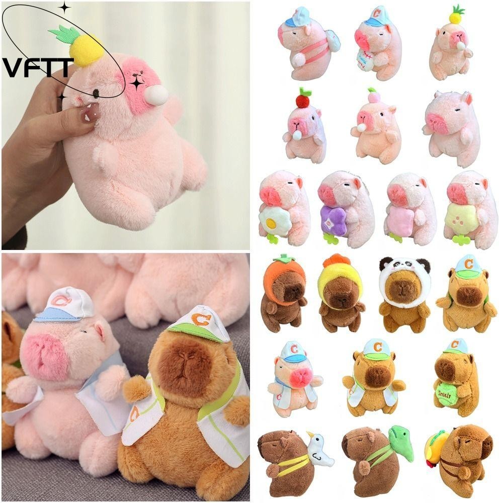 Vftt หรูหรา คาปิบาระ พวงกุญแจ,น่ารัก หลากสี จําลอง คาปิบาระ จี้, น่ารักของเล่นการ์ตูน คาปิบาระ ตุ๊กตาสัตว์ปุยเ