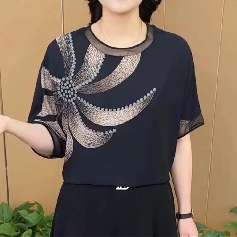 เสื้อท็อปผู้หญิงขนาดบวกพิมพ์ที่ทันสมัยและหลากหลายของผู้หญิง