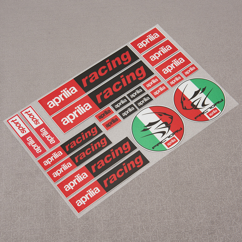 สะท้อนแสงสูง Aprilia Racing สติกเกอร์รถจักรยานยนต์ชุด RSV RSV4 Tuono RS Laminated จักรยาน Decals Fai