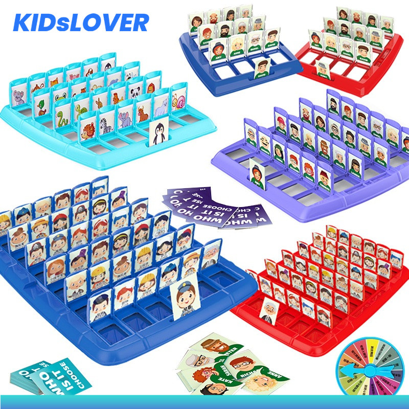 Kidslover เกมกระดาน สำหรับครอบครัว Guess Who เกมทายปริศนา บอร์ดเกมส์ฝึกความจำ