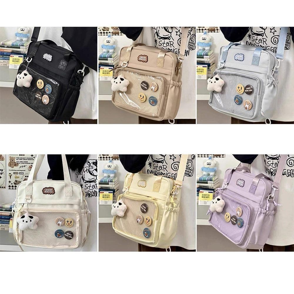 Jy1 กระเป๋าเป้สะพายหลัง, กระเป๋าถือ Harajuku Reusable, ของขวัญสร้างสรรค์ไนลอนทนทาน Casual Satchels กระเป๋าสาววัยรุ่น