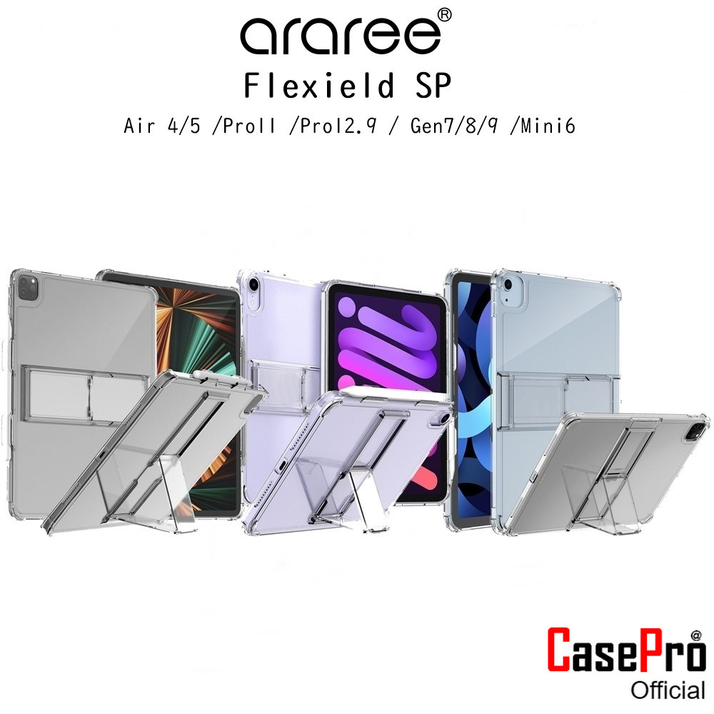 Araree Flexield SP เคสใสกันกระแทกมีขาตั้ง เคสสำหรับ iPad Pro11/12.9 2021/Air4/510.9 2020/mini6 2021/Gen7/8/9