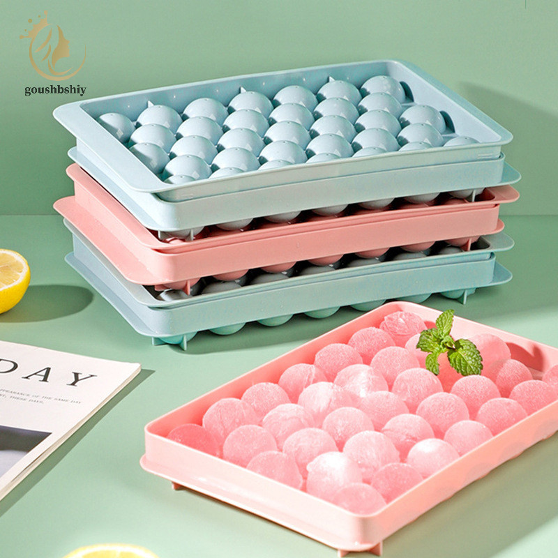 [goushbshiy] 33 Ice Boll Hockey PP แม่พิมพ์แช่แข็งวิสกี้ Ball Popsicle Ice Cube ถาดกล่อง Lollipop ทําของขวัญครัวเครื่องมืออุปกรณ์เสริม TH