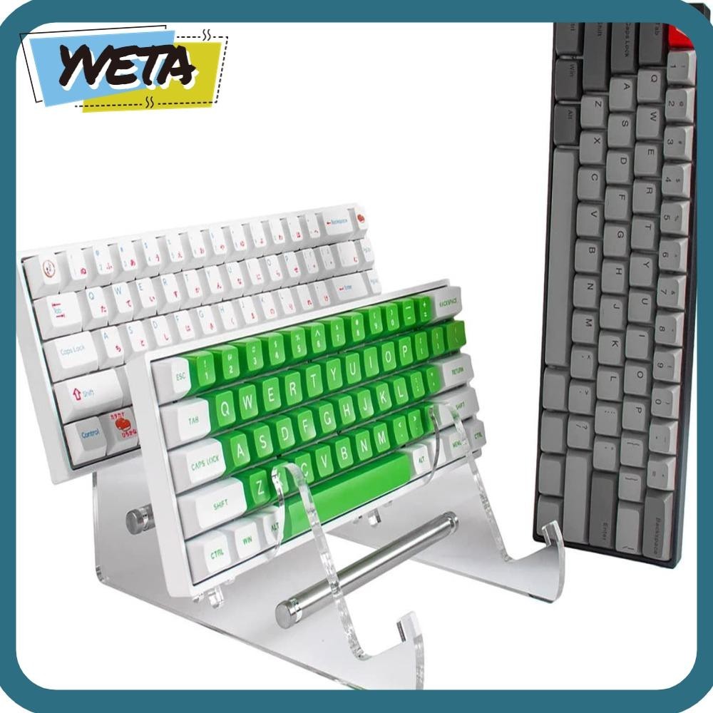 ใช่แล้ว คีย์บอร์ดขาตั้งจอแสดงผลที่วางจัดเก็บคีย์บอร์ดแบบกลไก 3 ชั้นอะคริลิค