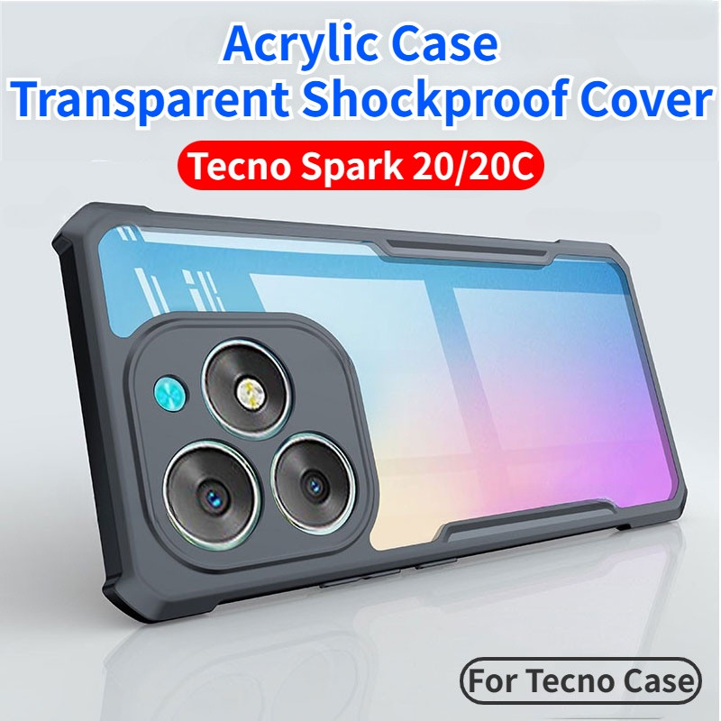 Tecno Spark 20 Pro สําหรับ TECNO Spark 20C 10C 20 10 9 GO 2024 2023 Camon 20 Pro 4G 5G ถุงลมนิรภัย Antidrop Shell TPU + PC นุ่มบางฝาครอบโทรศัพท์