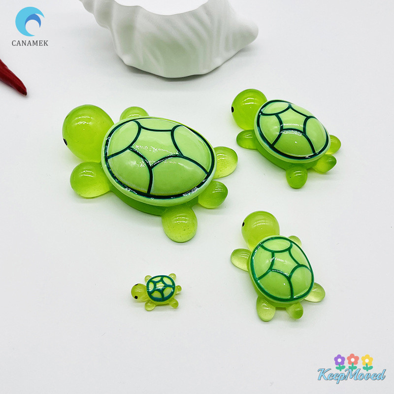 Keepmoving Mini Turtles Luminous เครื่องประดับหัตถกรรมตัวเลขขนาดเล็กเต่าขนาดเล็ก Micro Landscape อุปกรณ์ตกแต่งบ้านของขวัญใหม่