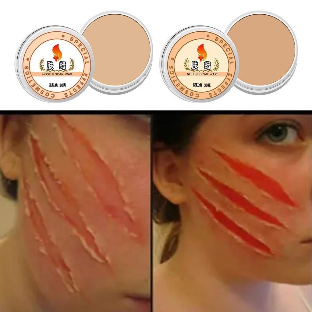 SFX แต่งหน้าขี้ผึ้ง Face Scar Wax In Skin Tone ฮาโลวีนไม่มี Irritation Skin-Friendly Scar Wax สําหรั