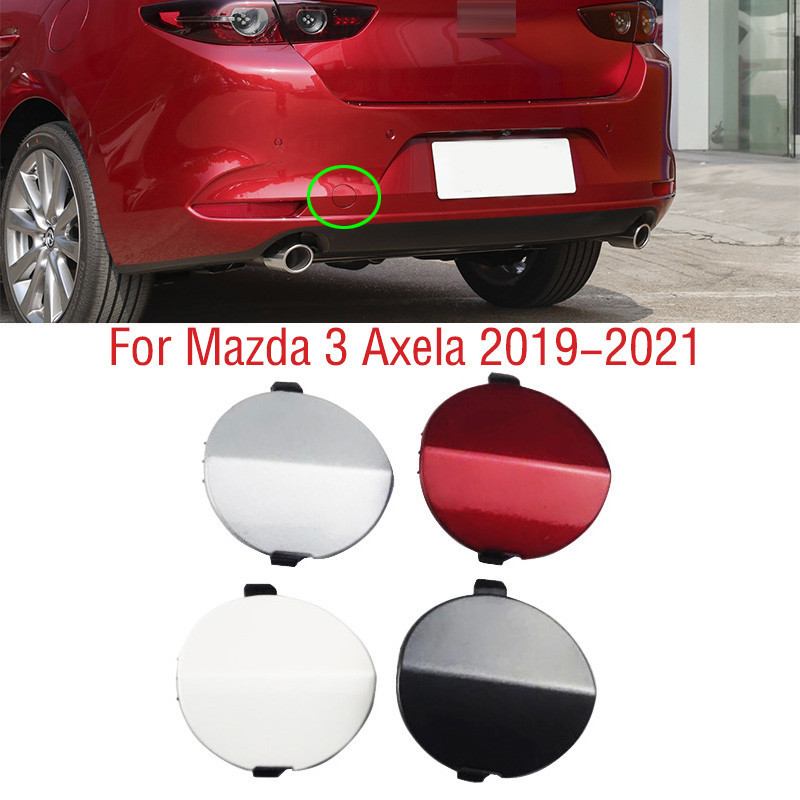 รถด้านหลังกันชนtow HookฝาครอบหมวกTrailer Hauling EyeฝาปิดสําหรับMazda 3 Axela 2019 2020 2021