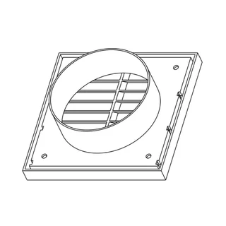 MILD 1 ชิ้น Fresh Air Exhaust Outlet, ตะแกรงเพดานผนังฝาครอบกระจังหน้า Air Outlet, สีขาวท่อระบายอากาศพลาสติกเครื่องปรับอากาศ Outlet
