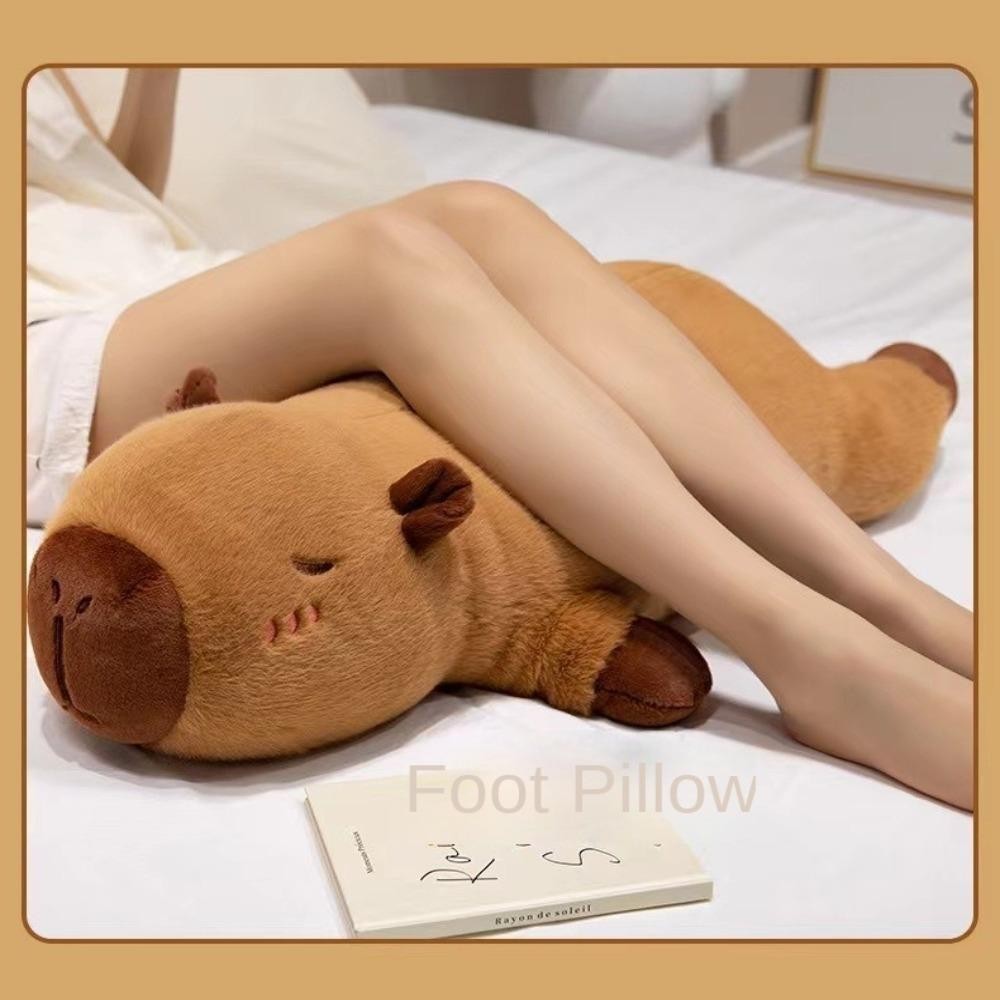 Zhuanke 50/70/90 ซม.กอดหมอน Body, ตุ๊กตา Sleep Capybara ของเล่นตุ๊กตา, การ์ตูนยักษ์ Creative เตียงสี่เหลี่ยมผืนผ้าเบาะตกแต่งบ้าน - รูปที่ 6
