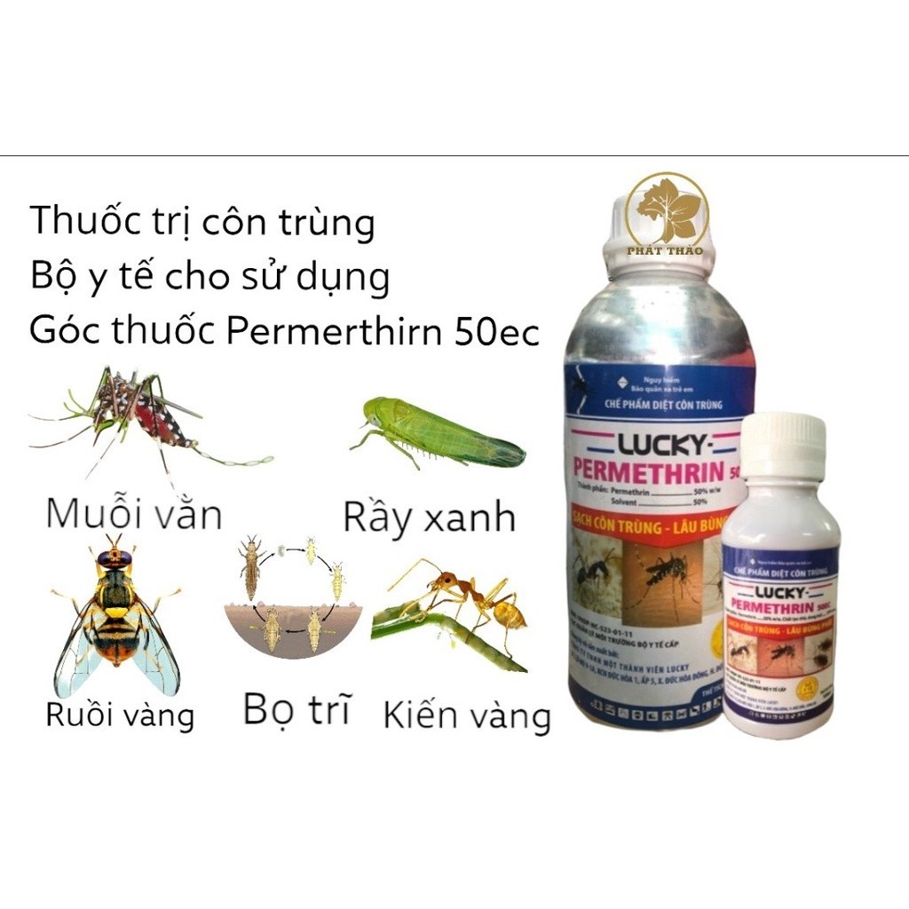 ผลิตภัณฑ์กําจัดแมลง LUCKY-PERMETHRIN 50EC ขวด 1 ลิตร