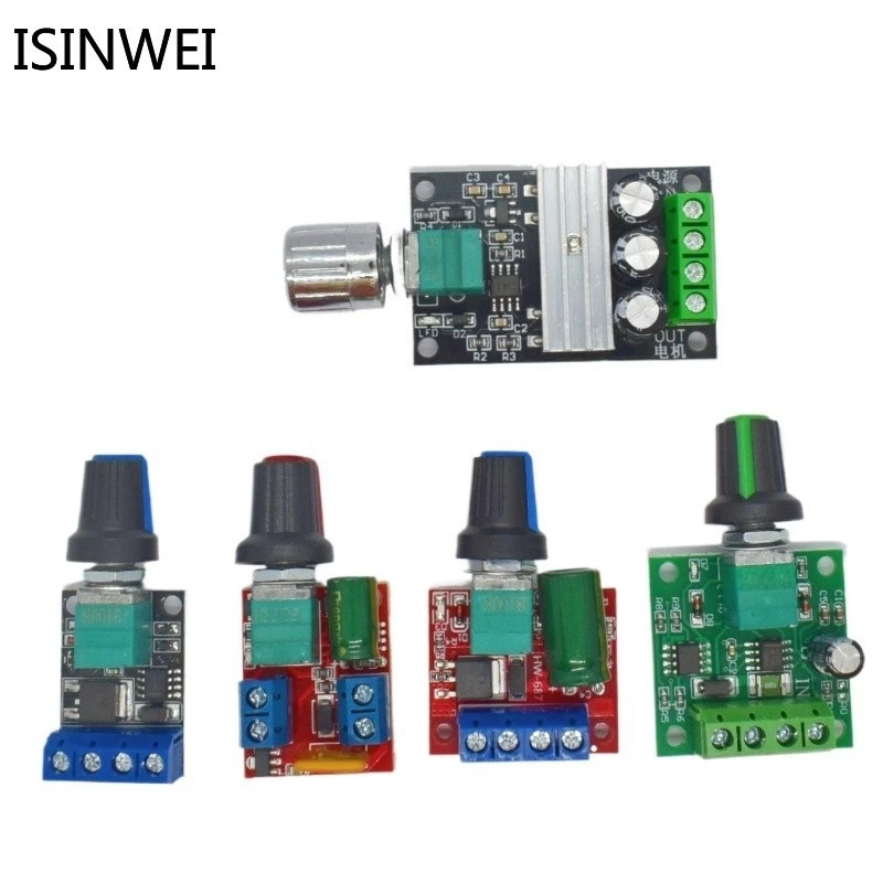 โมดูลควบคุมความเร็วมอเตอร์ DC 1.8V-35V 2A 3A 5A 10A 30W 80W 90W PWM แรงดันไฟฟ้าต่ํา ปรับได้