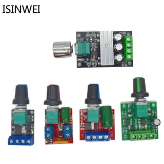 โมดูลควบคุมความเร็วมอเตอร์ DC 1.8V-35V 2A 3A 5A 10A 30W 80W 90W PWM แรงดันไฟฟ้าต่ํา ปรับได้