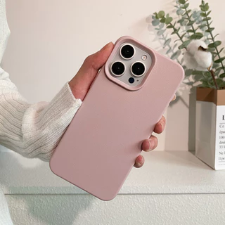เคสโทรศัพท์หนังสําหรับiPhone 17 Pro Max 16 13 11 15 14 12 17 Air 17Promax 16PromaxสีลูกกวาดกันกระแทกMatte Ultra Thinฝาครอบโทรศัพท์
