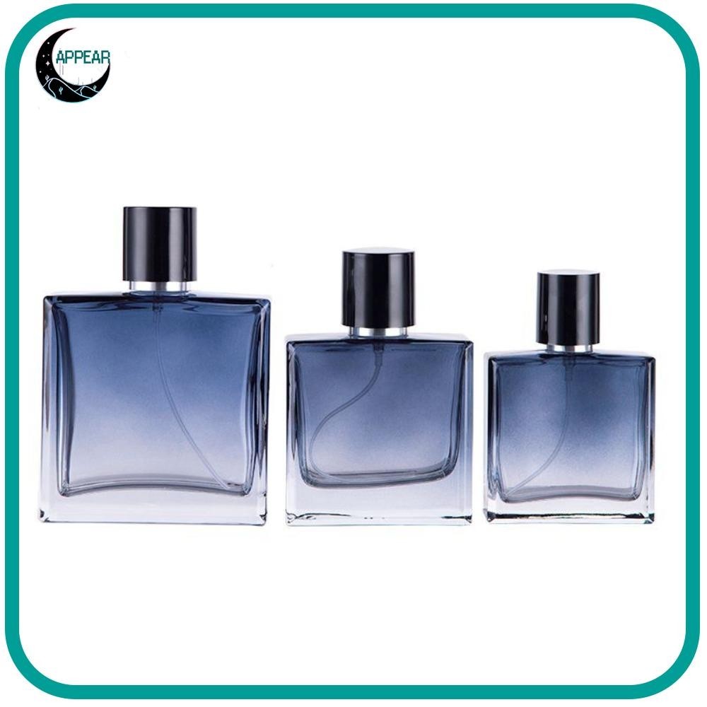 Appear 30/50/100ml ขวดน้ําหอม,ขวดสเปรย์รีฟิลสี่เหลี่ยม,ไล่โทนสีแบบพกพาที่มีสีสันความจุขนาดใหญ่น้ําหอมเครื่องฉีดน้ําเดินทาง