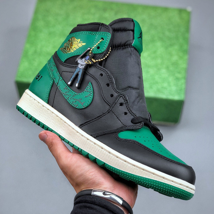 รองเท้าผ้าใบบาสเก็ตบอลair A/J 1black green1961 A/J 1GolfFJ0849-001