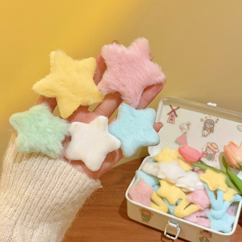 ญี่ปุ่นน่ารักตุ๊กตา Star Hairpin เด็กผู้หญิงเด็กผมหัก bb คลิป Headwear อุปกรณ์เสริมผม