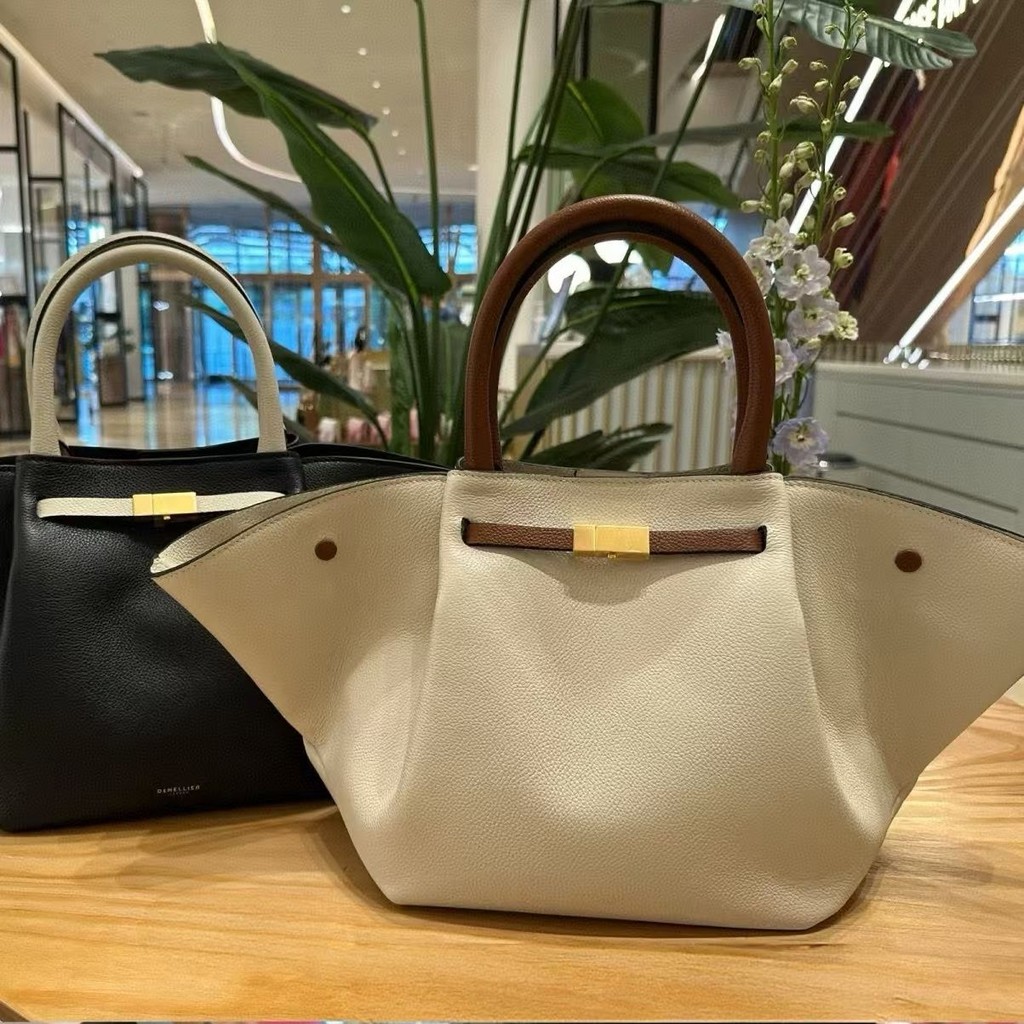 กระเป๋าพรีเมี่ยม DeMellier แบบใหม่ที่เรียบง่ายไหล่เดียวพกพา กระเป๋าผู้หญิงขนาดใหญ่