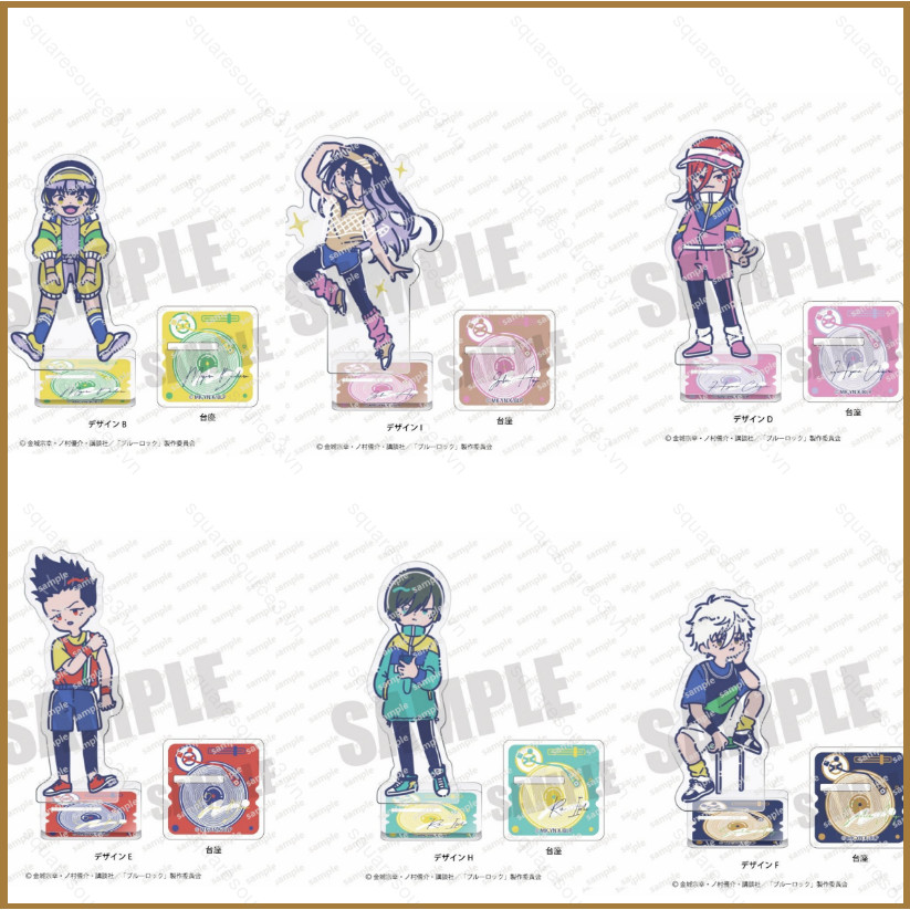 Sq3 สีฟ้าล็อครูปอะนิเมะรุ่นของเล่นแผ่นน่ารัก Yukimiya Sae Nagi Rin Isagi Home Decor คอลเลกชันเครื่องประดับของขวัญ