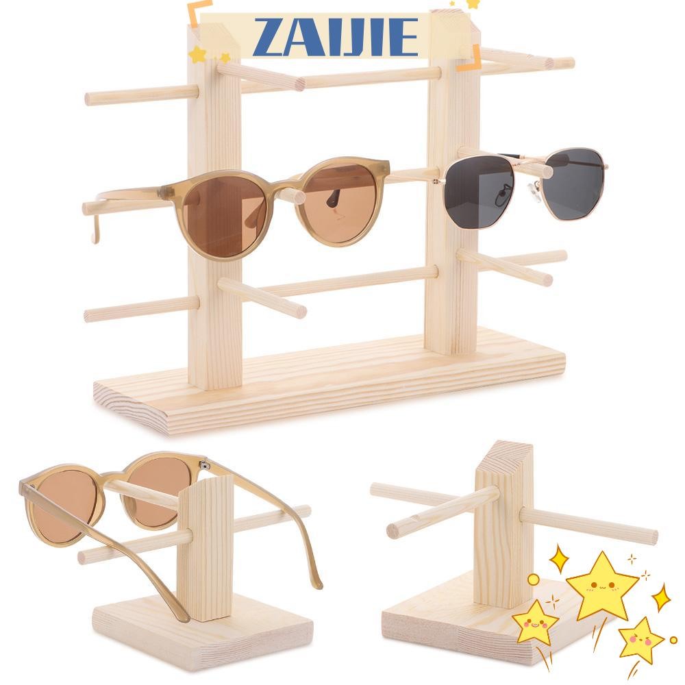 <All in stock>Zaijie ชั้นวางแว่นตา แว่นกันแดด แบบไม้ หลายชั้น ประหยัดพื้นที่ สําหรับบ้าน