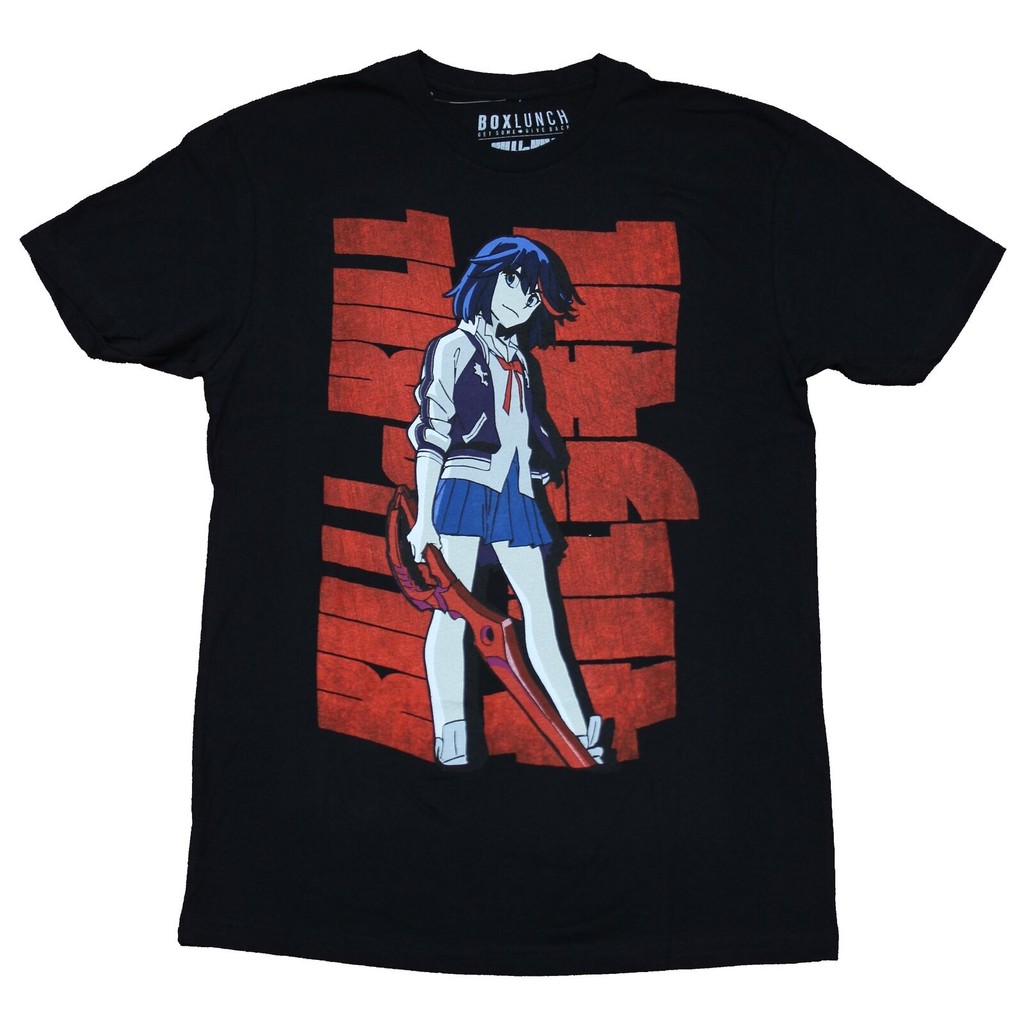 Kill La Kill Mens T-Shirt - Ryuko Matoi Standing Over Words