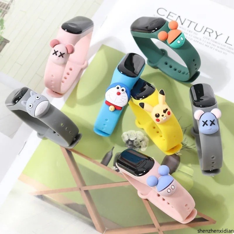 กันน้ํา การ์ตูนน่ารัก Led Silicone Touch Digital Touch นาฬิกาสําหรับผู้หญิงและผู้ชาย