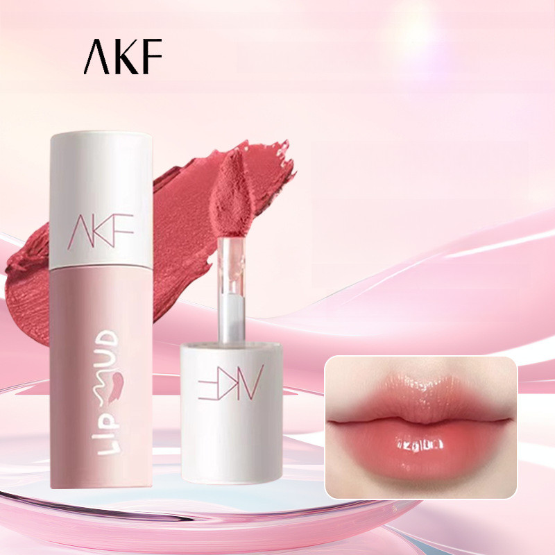AKF ลิปโคลนเนื้อแมทไวท์เทนนิ่งไม่แสดงเส้นริมฝีปากง่าย