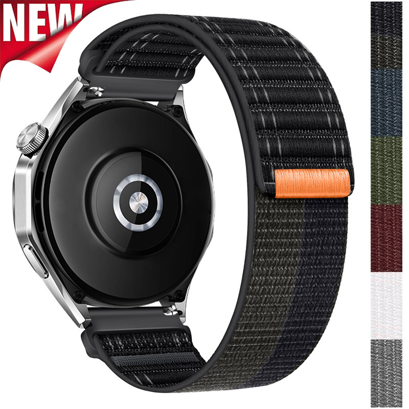 20 มม.22 มม.สายไนลอนสําหรับ Samsung Galaxy Watch 7 6 5 4 40 มม.44 มม.กีฬา Solo Loop Band สําหรับ Huawei นาฬิกา GT3 4Pro 46 มม.2e สร้อยข้อมือ