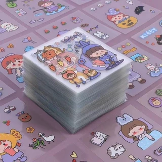 💥 จัดส่งจากประเทศไทย 💥 100 สติกเกอร์ ทําเอง คู่มือวัสดุตกแต่งเด็กถ้วยน้ําสติกเกอร์ใส สัตว์เลี้ยง สติ๊กเกอร์กันน้ํา