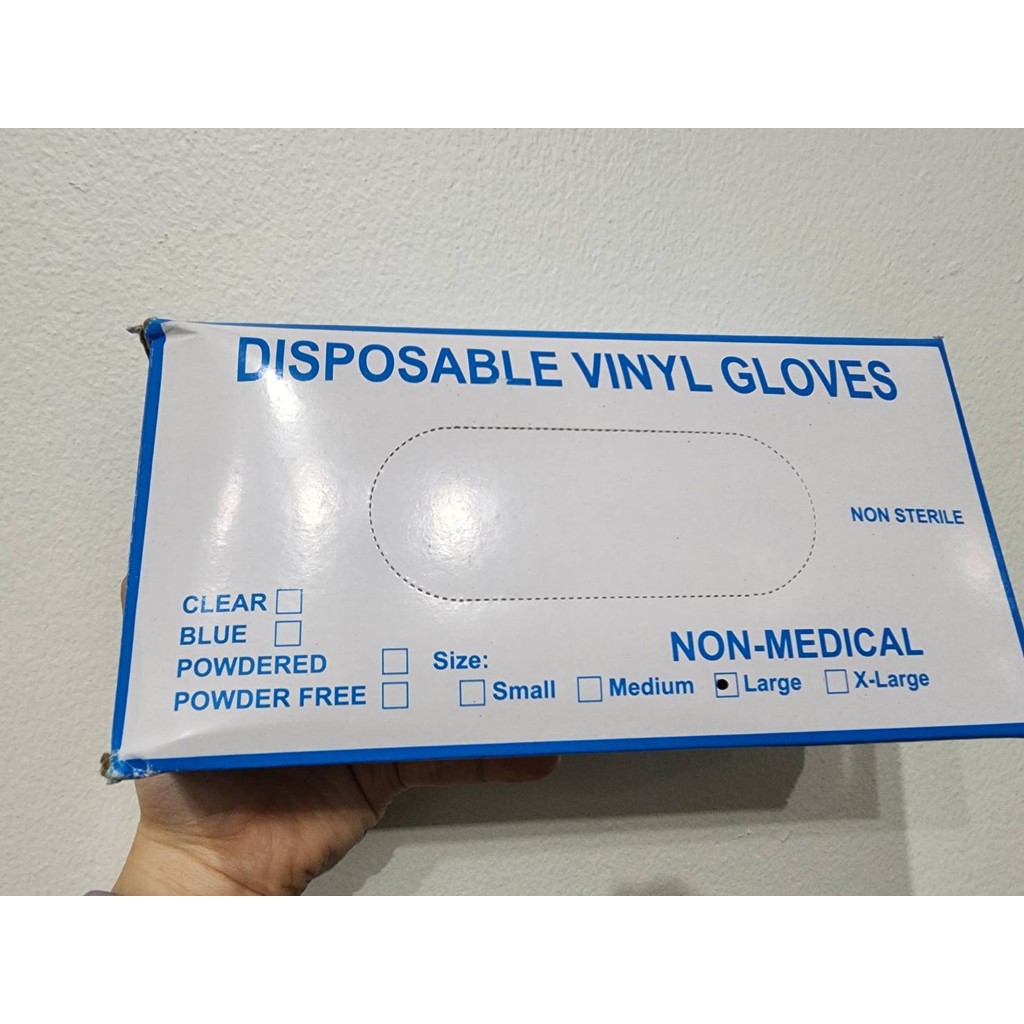 ถุงมือPVC เหนียว ไม่ขาดง่าย หนา ทนทาน สีขาว ไม่มีแป้ง ไม่ปนเปื้อนในอาหาร (100 ชิ้น) พร้อมส่งจากไทย