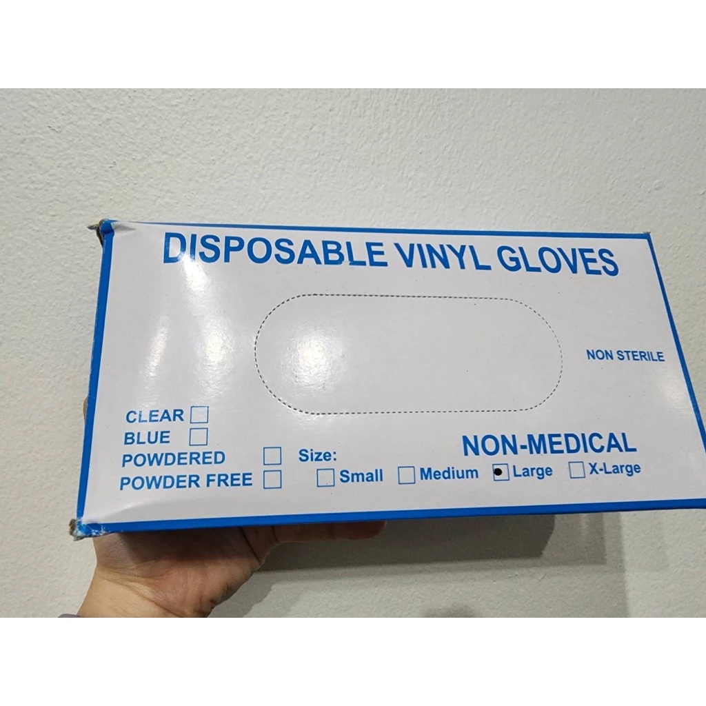 ถุงมือPVC เหนียว ไม่ขาดง่าย หนา ทนทาน สีขาว ไม่มีแป้ง ไม่ปนเปื้อนในอาหาร (100 ชิ้น) พร้อมส่งจากไทย