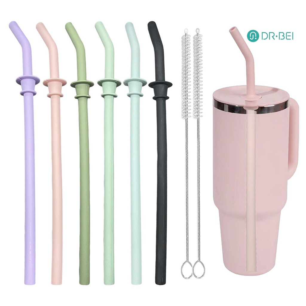 Dr.bei 3 ชิ้นชุดเปลี่ยนฟางสําหรับ Hydro Flask Tumbler แปรงทําความสะอาดยาว BPA ฟรีหลอดเกรดอาหารสําหรับ Hydroflask Travel แก้ว