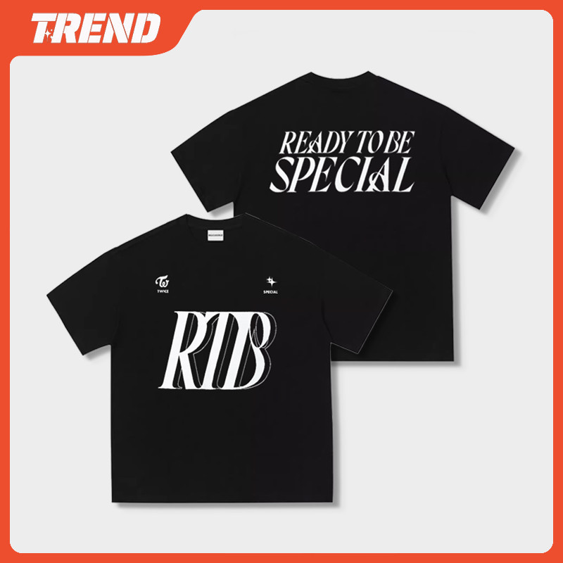 Twice 5TH WORLD TOUR READY TO BE in JAPAN SPECIALIAL MERCH ผ้าฝ้ายเสื้อยืดสําหรับผู้ชายและผู้หญิงเกา