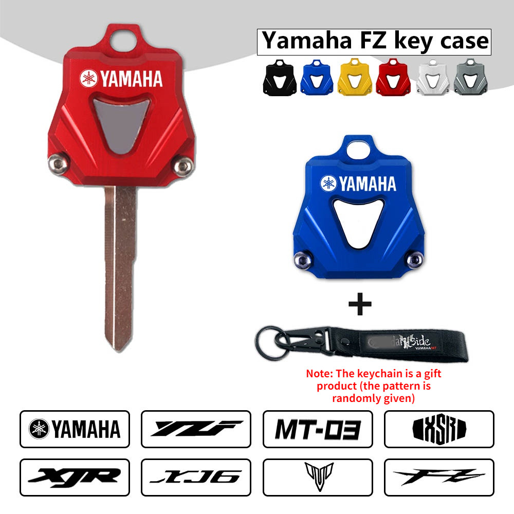เคสกุญแจรถจักรยานยนต์ พร้อมพวงกุญแจ สําหรับ YAMAHA YZF R6 R3 R25 R1 MT09 MT07 FZ6 FZ8 FZ1 MT15 MT03 TMAX XJ6 XJR XSR CNC
