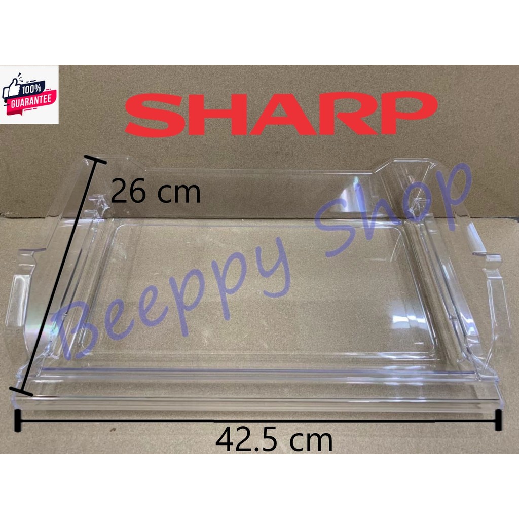 ถาดใต้ช่องฟรีซ ถาดใต้ช่องฟรีส Sharp รุ่น SJ-C15/C19 ถาดแช่เนื้อ Meat Tray ถาดใต้ช่องแข็ง ชั้นวางใต้ช