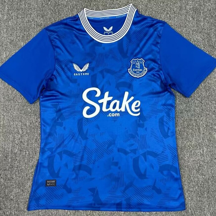 2024 2025 เสื้อสเวตเตอร์เสื้อฟุตบอล Everton Home Premium Fan Edition