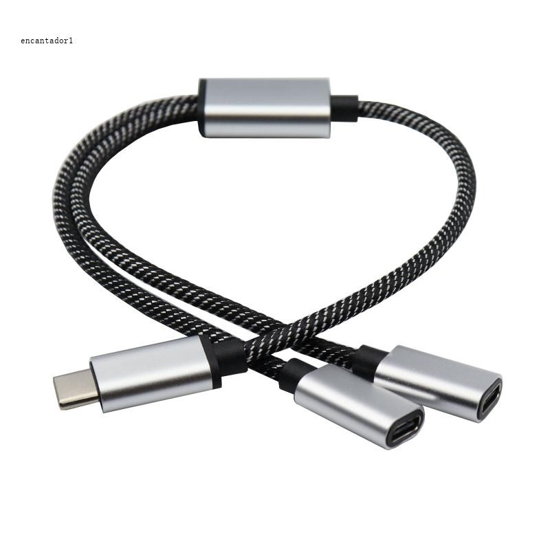 ✿ Portable USB C Male to Double USB C Female Splitter USB Y Splitter Cable