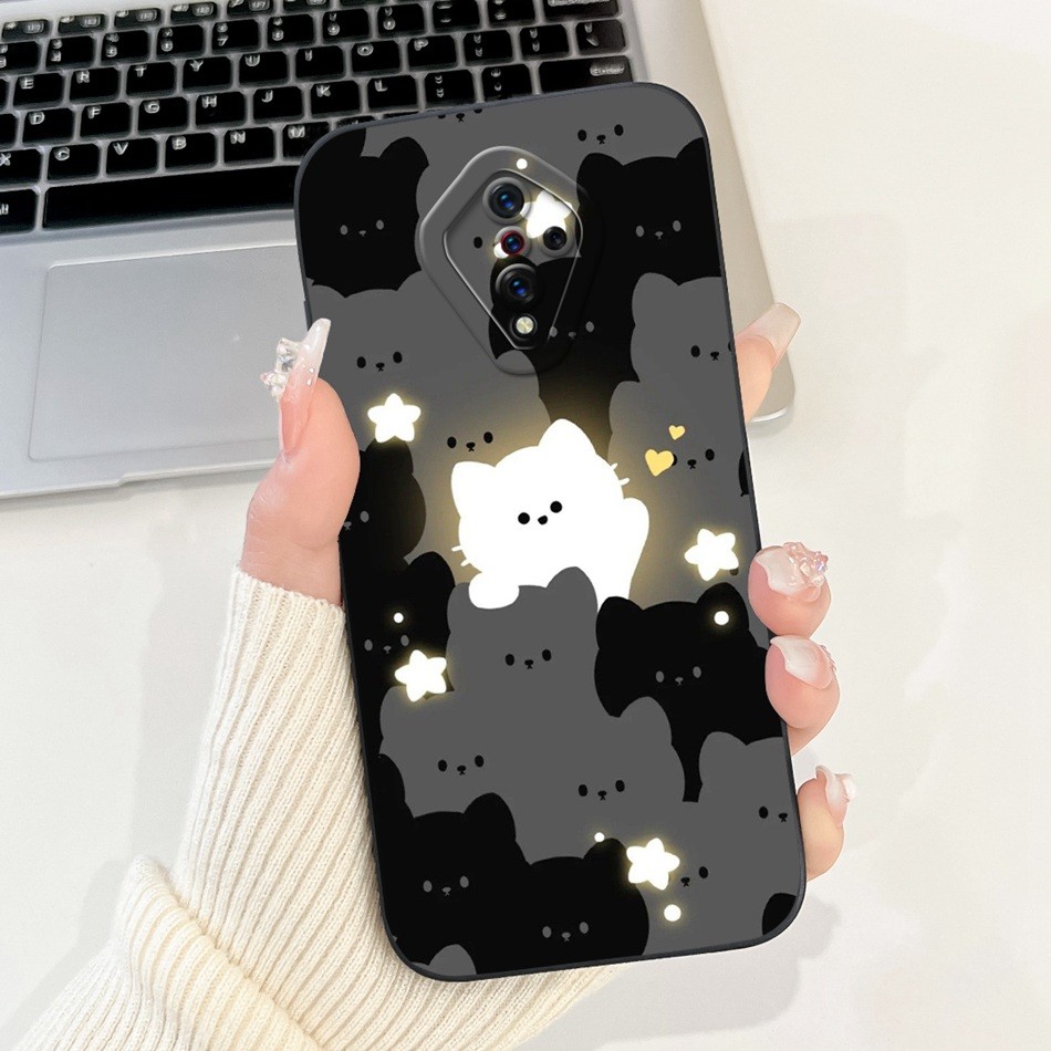 Vivo S1 Pro 1920 1920_20 / S1 Prime V1937 เลนส์ป้องกันกรณี Vivo S1Pro S1Prime แฟชั่นทาสีซิลิโคนอ่อนนุ่มเคสโทรศัพท์